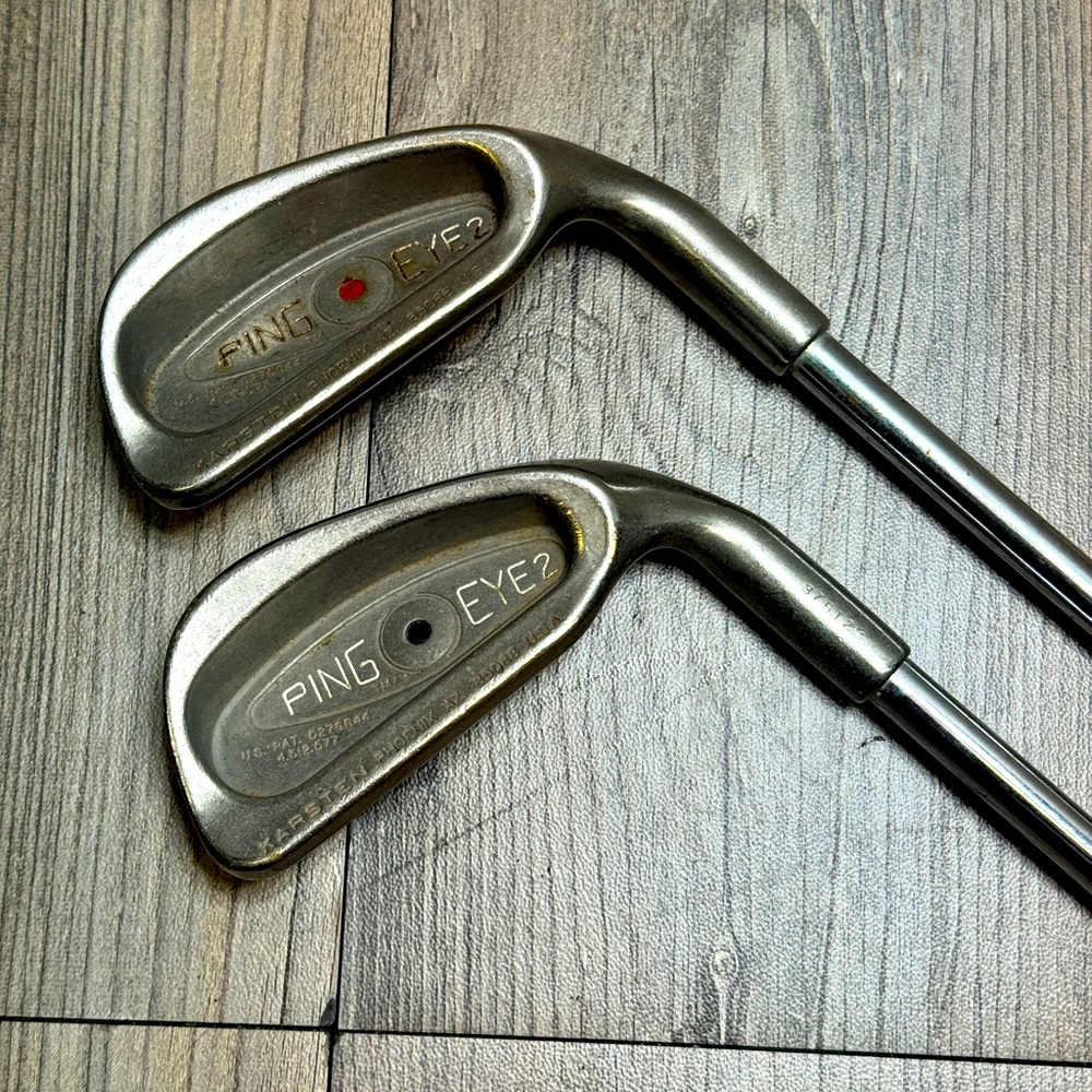 Lot Of 2 Ping Eye 2 Golf Club Irons set Karstens Red & Black dot 5 & 6 irons